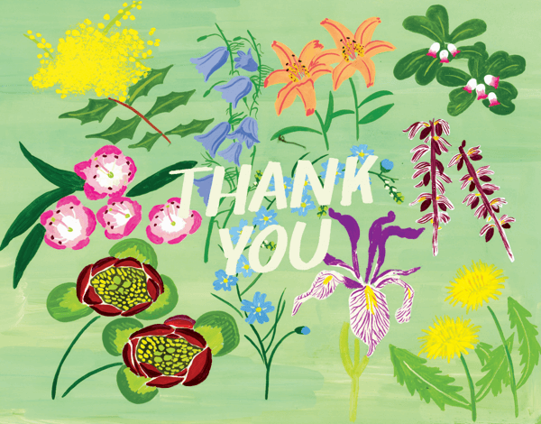 Mint Floral Thank You