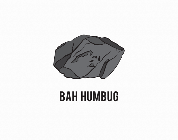 Coal Bah Humbug Holiday Card