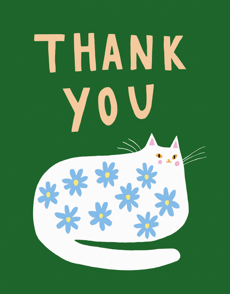 Thank You Flower Cat