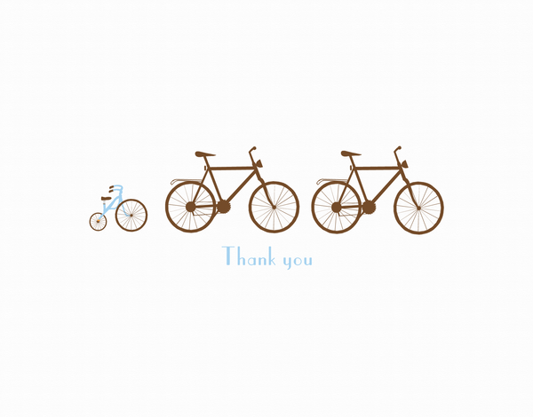Family of Bicycles Thank You Card
