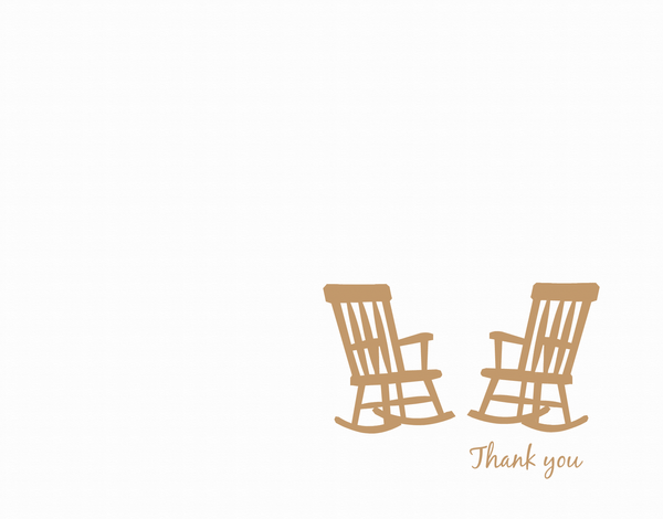 Classic Rocking Chair Thank You Card