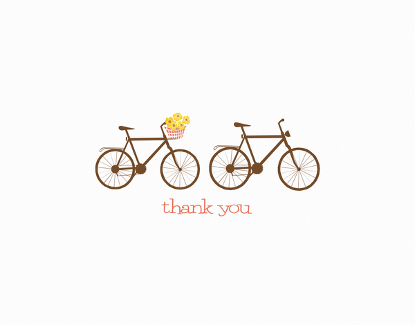 Charming Bicycles Thank You Card