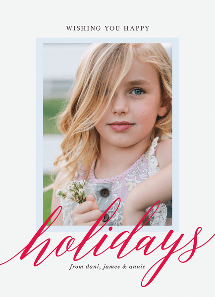 classic photo portrait holiday card