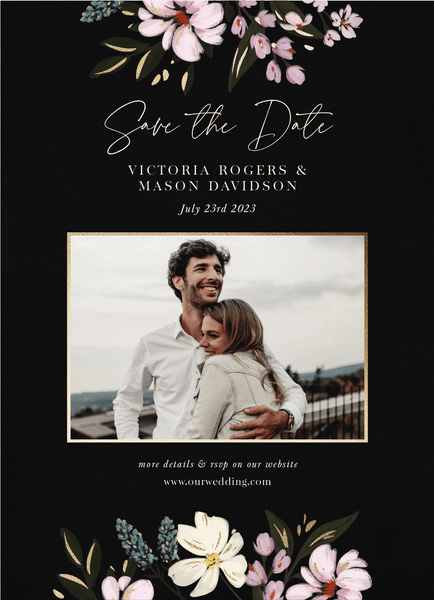 Flower Frame Save The Date