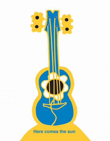 Hand Drawn Guitar Friend Card