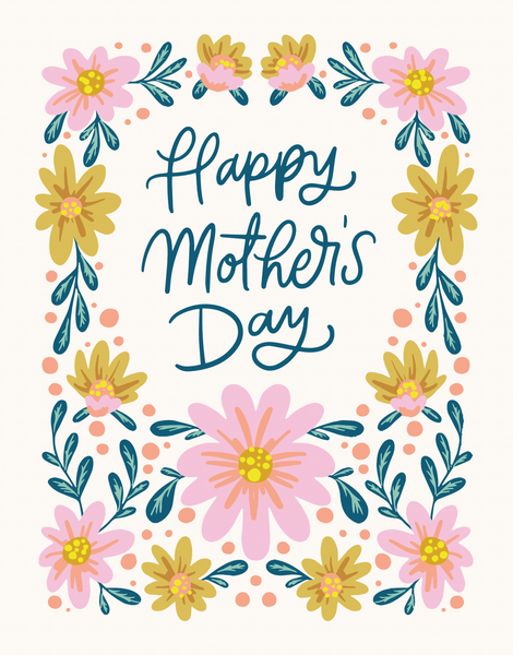 Mother's Day Floral Border