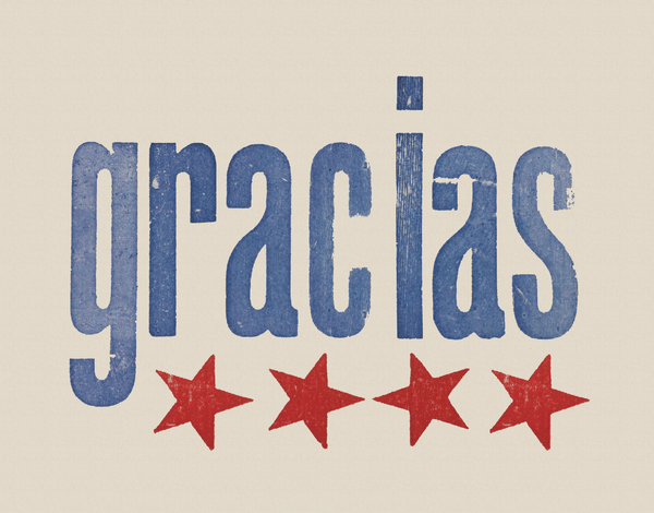 Stamped Gracias Thank You Card