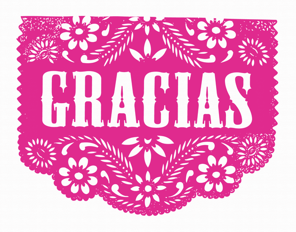 Pink Gracias Greeting Card